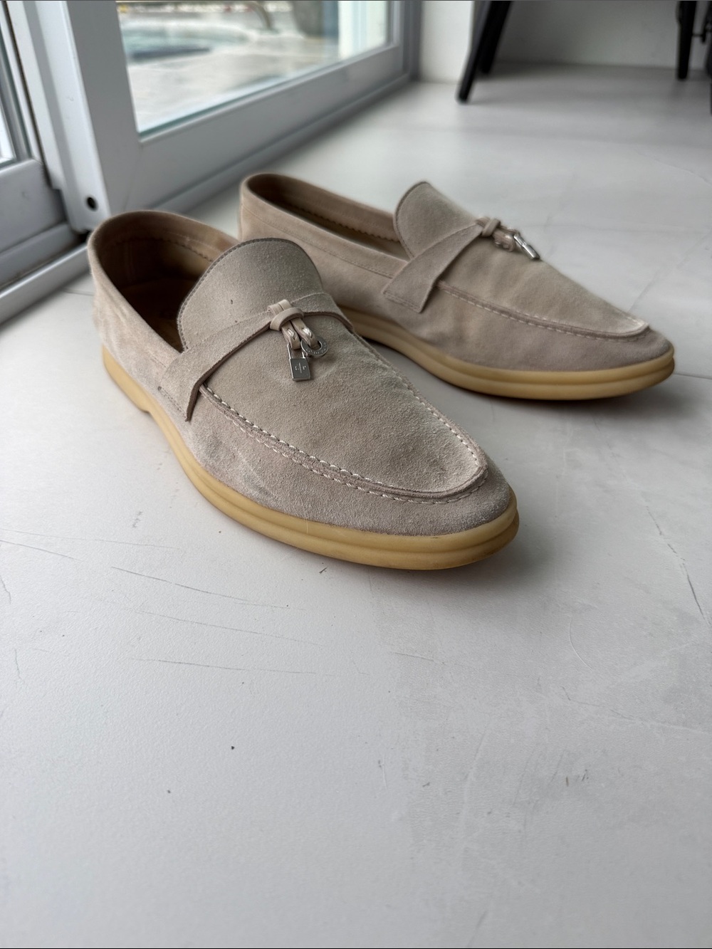 Loro Piana gray Suede Loafers summer walk - Picture 5 of 5